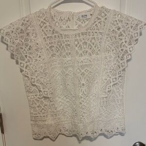Bluivy White Lace Blouse